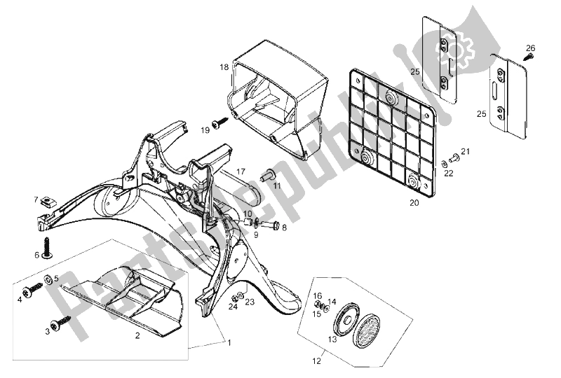 All parts for the Number Plate Support (4) of the Derbi Boulevard 125 CC 4T E3 2008