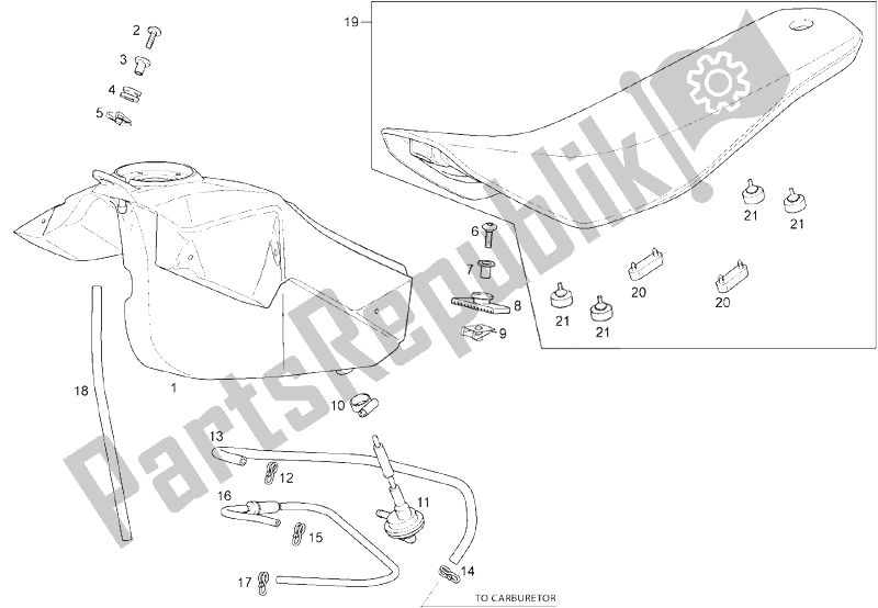 All parts for the Tank of the Derbi Senda 125 R SM DRD Racing 4T E3 2 VER 2009