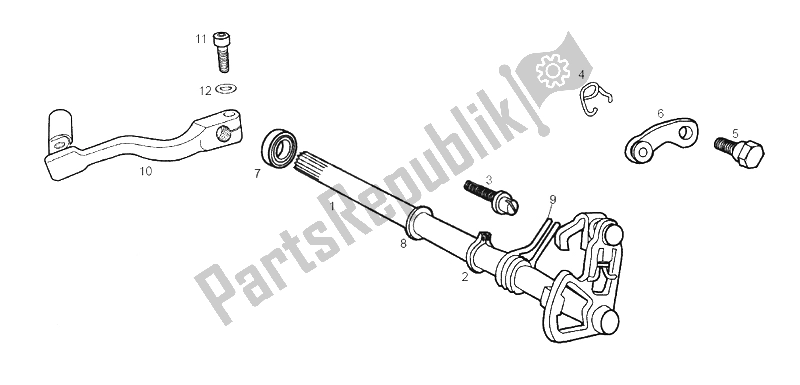 Todas las partes para Selector de Derbi Senda 50 R X Trem E2 2 Edicion 2005