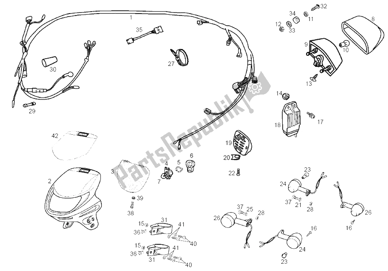 Toutes les pièces pour le Système électrique du Derbi Senda 50 SM X Race E2 2A Edicion 2004