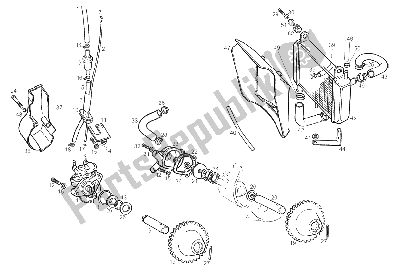 Toutes les pièces pour le La Pompe à Huile du Derbi GPR 50 Replica Export Market 1999