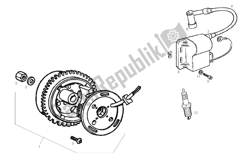 Todas las partes para Cdi Magneto Assy de Derbi GPR 50 Replica E2 2A Edicion 2005