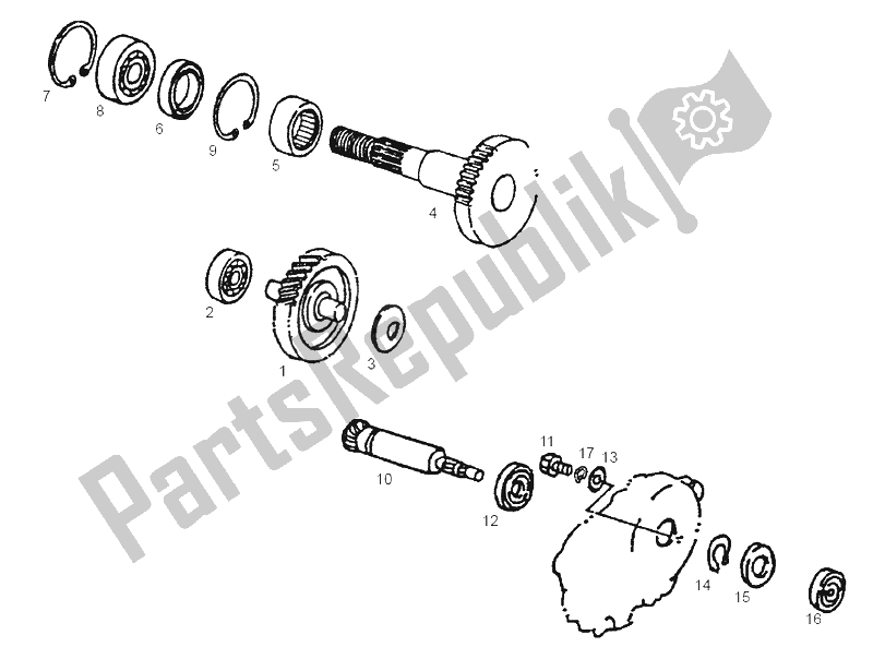 Alle onderdelen voor de Overdragen van de Derbi DFW 50 CC E2 2005