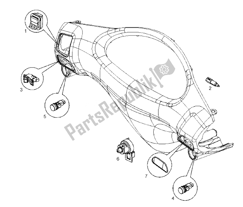 Todas las partes para Interruptor (2) de Derbi Boulevard 125 CC 4T E3 2008