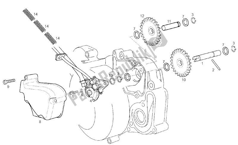 Toutes les pièces pour le La Pompe à Huile du Derbi Senda 50 SM X Race E2 2 VER 2007