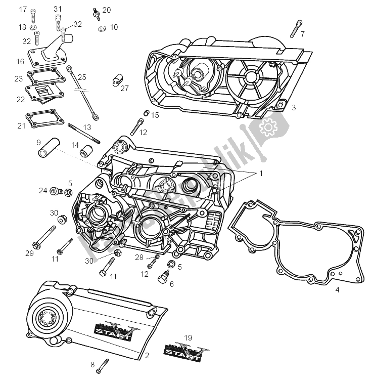 Todas las partes para Carters de Derbi Variant Start Courier E1 50 2003