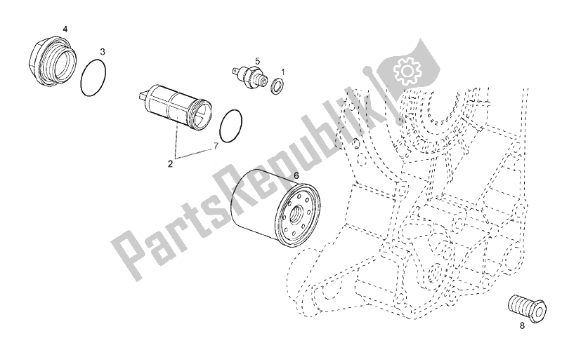 All parts for the Oil Filter of the Derbi Rambla 300 E3 2010