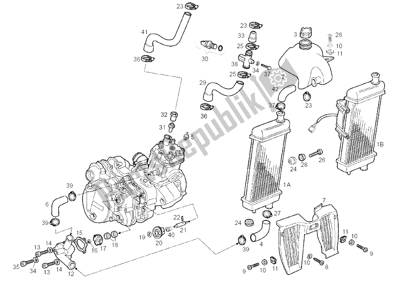 All parts for the Cooling System of the Derbi Senda 50 SM Racer E1 2003