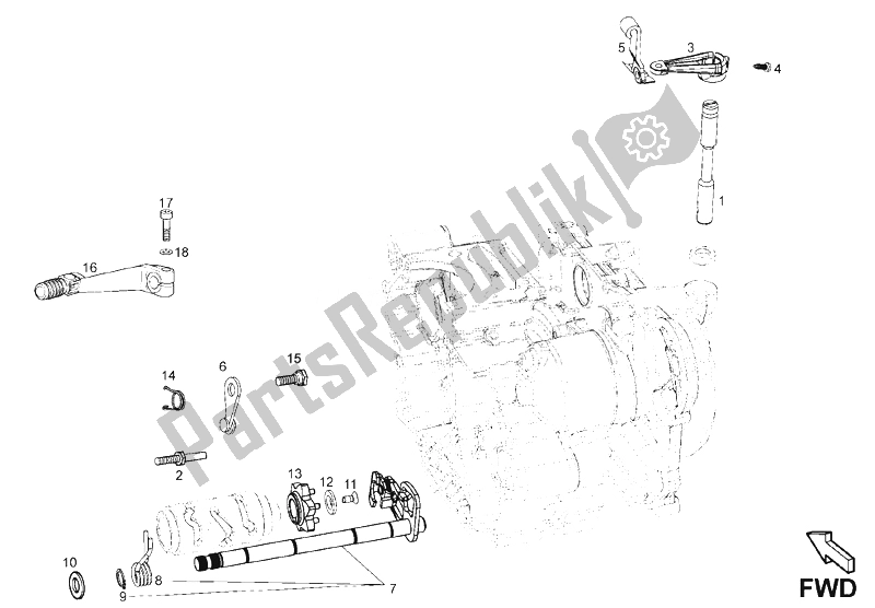 All parts for the Selector of the Derbi Terra Adventure E3 125 2008