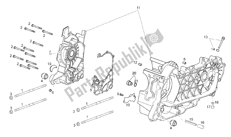 All parts for the Carters of the Derbi Rambla 125 CC 250 E3 2 VER 2008