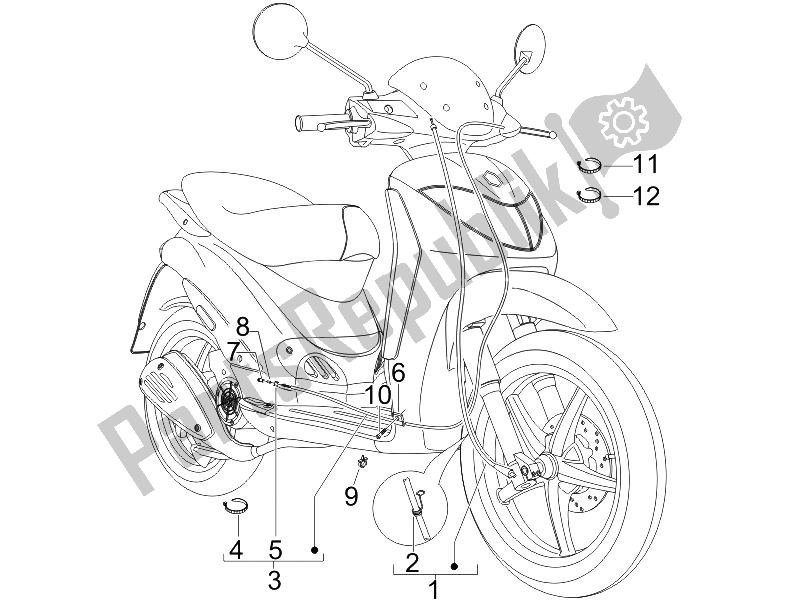 Todas las partes para Transmisiones de Derbi Sonar 150 4T 2009