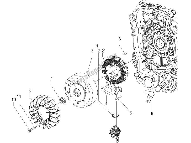 All parts for the Flywheel Magneto of the Derbi Sonar 50 2T 2009