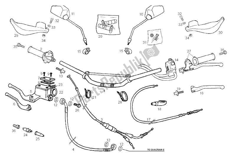 All parts for the Handlebar - Controls of the Derbi Senda 50 SM DRD Racing LTD Edition E2 2007