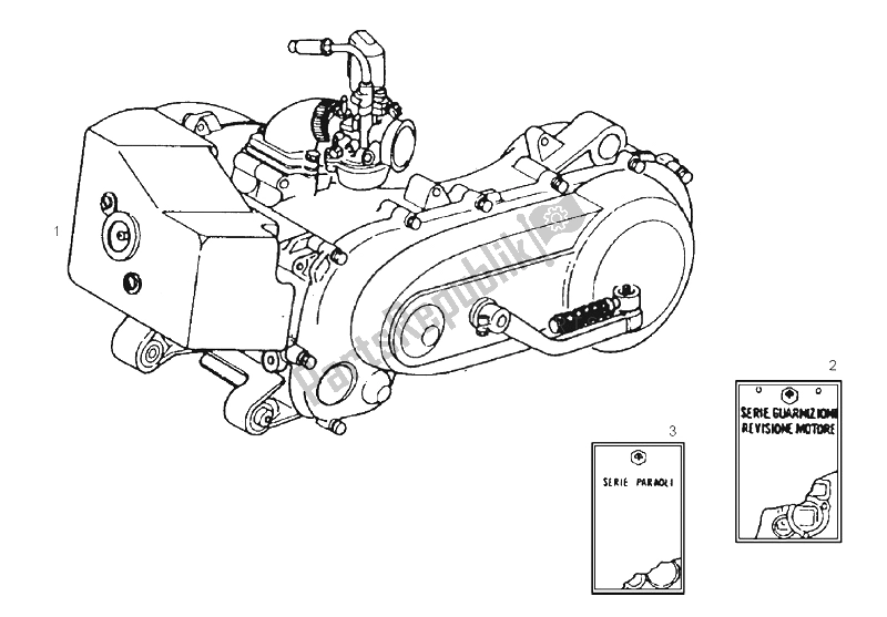 Alle onderdelen voor de Motor van de Derbi Atlantis O2 City 25 KMH 50 2003