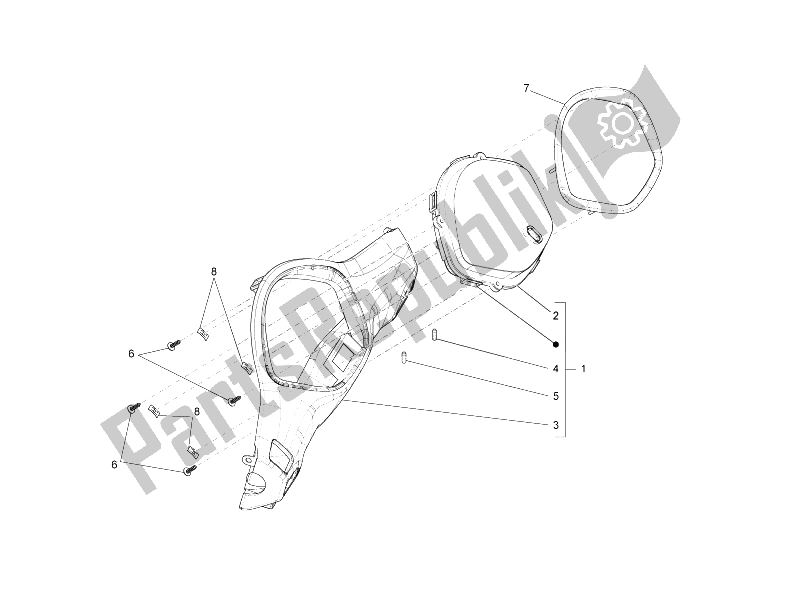 Tutte le parti per il Quadro Strumenti-quadro Comandi del Derbi Sonar 125 4T 2009