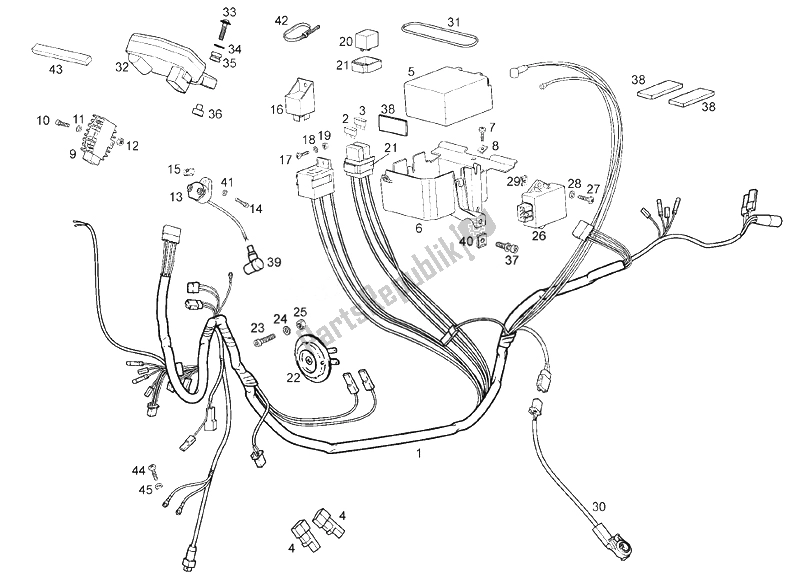 Toutes les pièces pour le Système électrique du Derbi Mulhacen 125 E3 2007