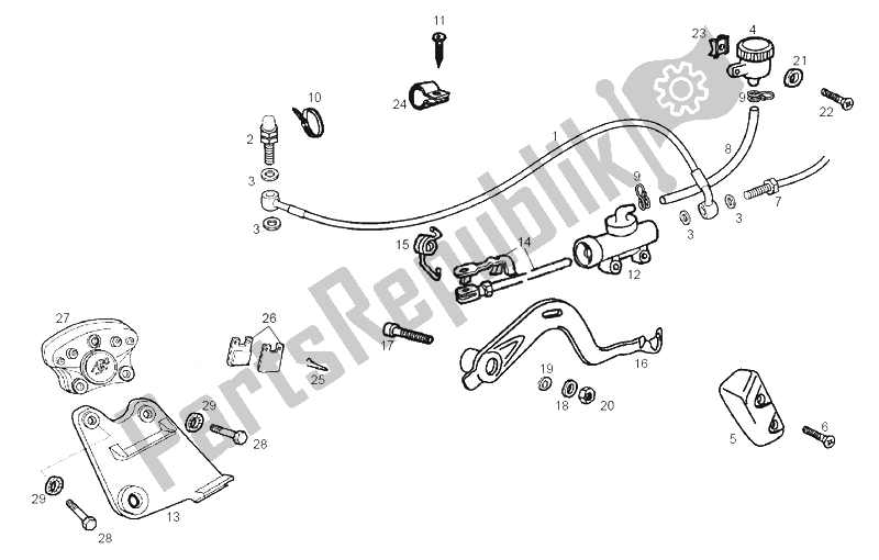 Tutte le parti per il Freno Posteriore del Derbi Senda 50 SM DRD Racing LTD Edition E2 2006