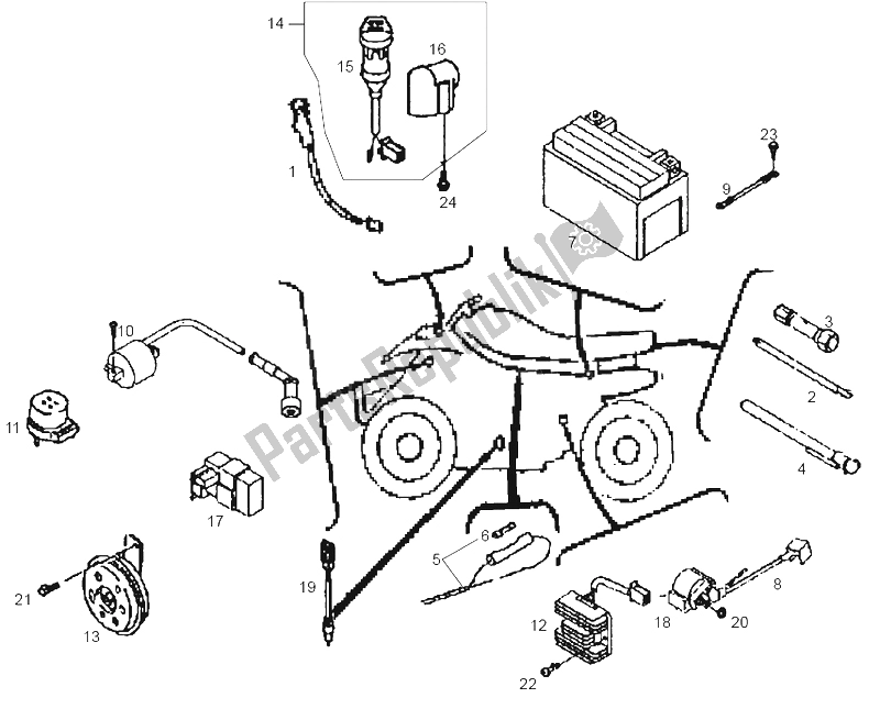 Tutte le parti per il Sistemi Elettrici del Derbi DXR 250 CC 2004