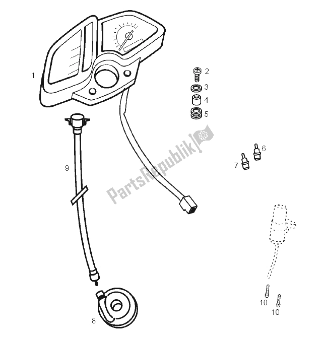 Alle onderdelen voor de Instrumenten van de Derbi Senda 50 SM X Race E2 4 Edicion 2006