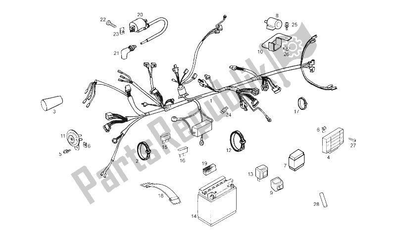 Toutes les pièces pour le Système électrique du Derbi Senda 125 SM Baja 4T E3 2010