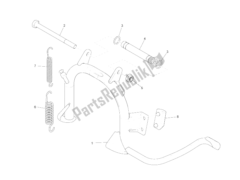All parts for the Stand/s of the Derbi Sonar 150 4T 2009