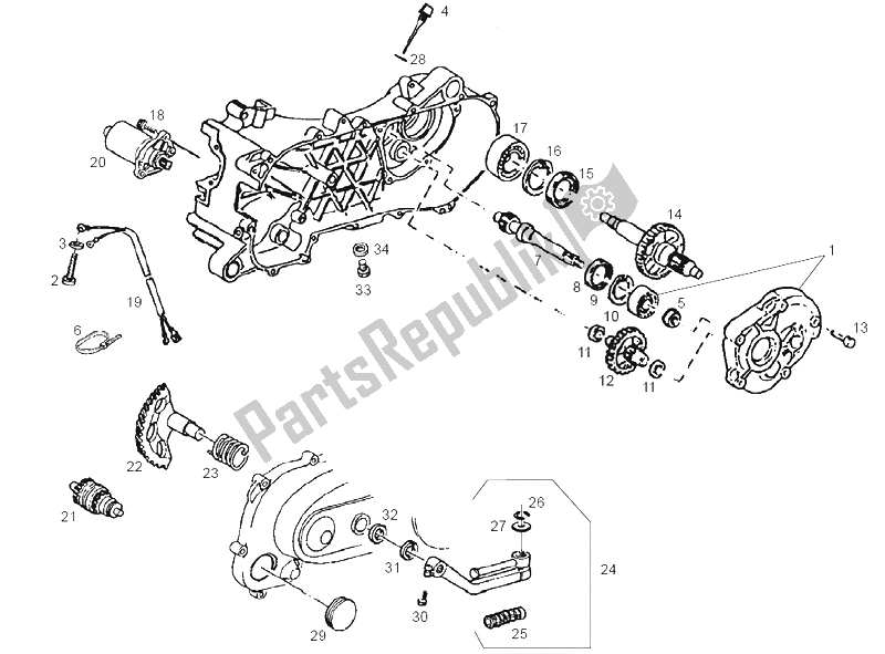 Todas as partes de Montagem Inicial do Derbi Atlantis O2 25 KMH 50 2002