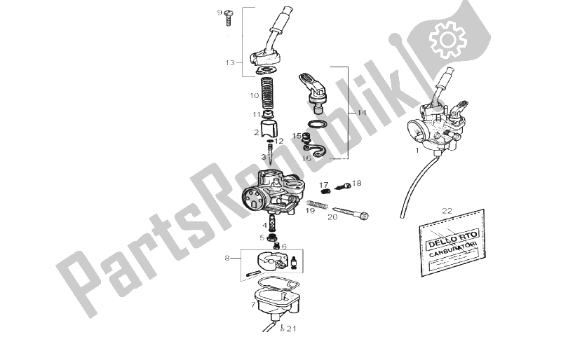 Toutes les pièces pour le Carburateur du Derbi Senda 50 R X Race 2T E2 2010