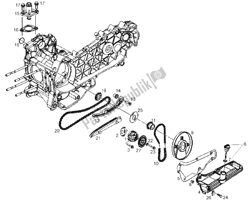 Toutes les pièces pour le La Pompe à Huile du Derbi GP1 LOW Seat 250 CC E3 2 VER 2007