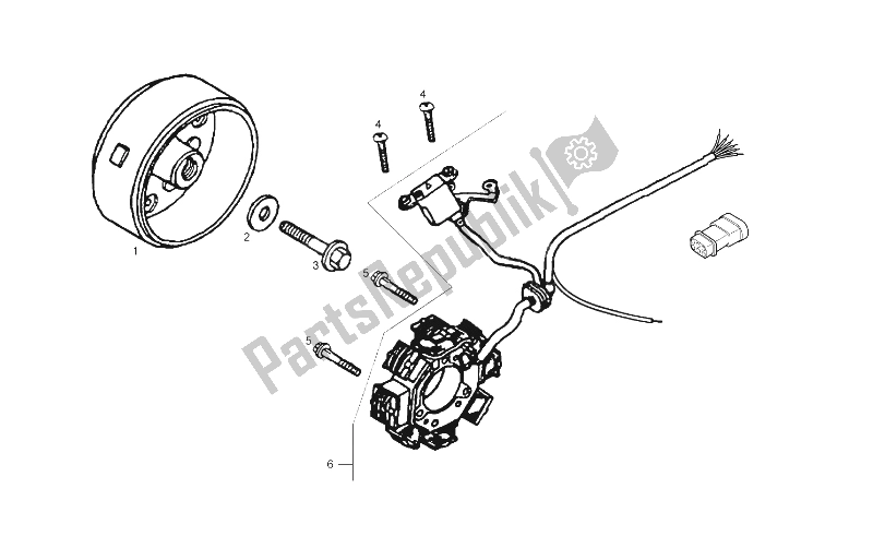 All parts for the Ignition Unit of the Derbi Senda 125 SM Baja 4T E3 2010