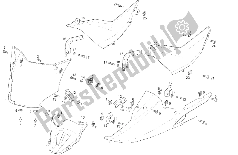 Tutte le parti per il Corpo (3) del Derbi GPR 50 2T 2013