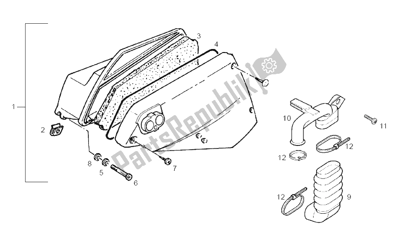 Tutte le parti per il Filtro Dell'aria del Derbi Boulevard 200 CC E2 2005