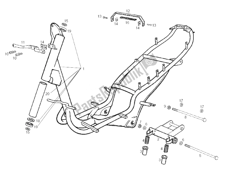 All parts for the Frame/bodywork of the Derbi Atlantis 50 2T Bullet 2010