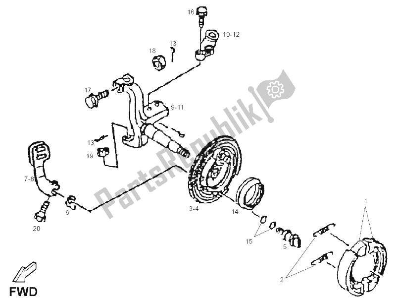 Toutes les pièces pour le Rouleau De Guidage du Derbi DXR 250 CC 2005