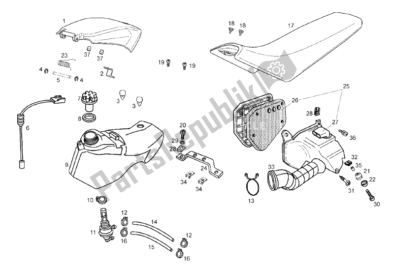 Tutte le parti per il Serbatoio del Derbi Senda 50 HYP DRD EVO E2 LTD Edition 2008