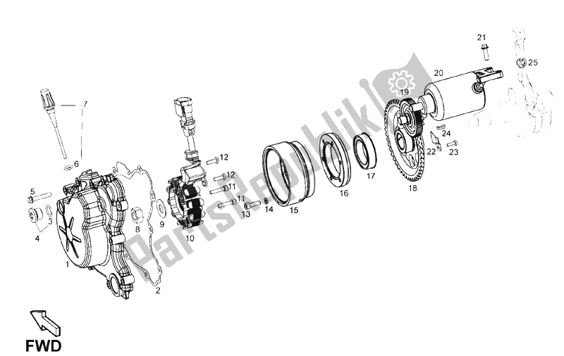 All parts for the Cdi Magneto Assy of the Derbi Mulhacen Cafe 125 E3 2008