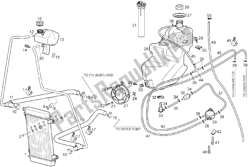 All parts for the Tank of the Derbi GP1 125 E2 3 VER 2006
