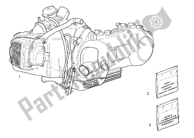 All parts for the Engine of the Derbi Boulevard 2A Edicion 50 2002