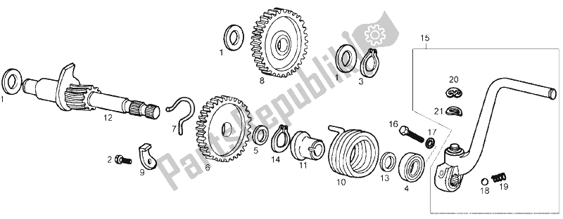 Toutes les pièces pour le Ensemble De Démarrage du Derbi Senda 50 R DRD PRO E2 2 VER 2005