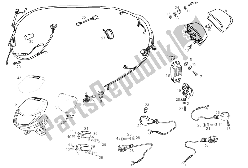 Alle onderdelen voor de Elektrisch Systeem van de Derbi Senda 50 R X Race E2 2004