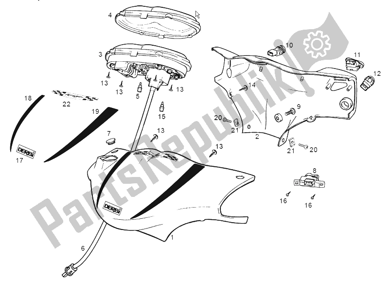 All parts for the Instruments of the Derbi Atlantis Red Bullet AIR 50 2001