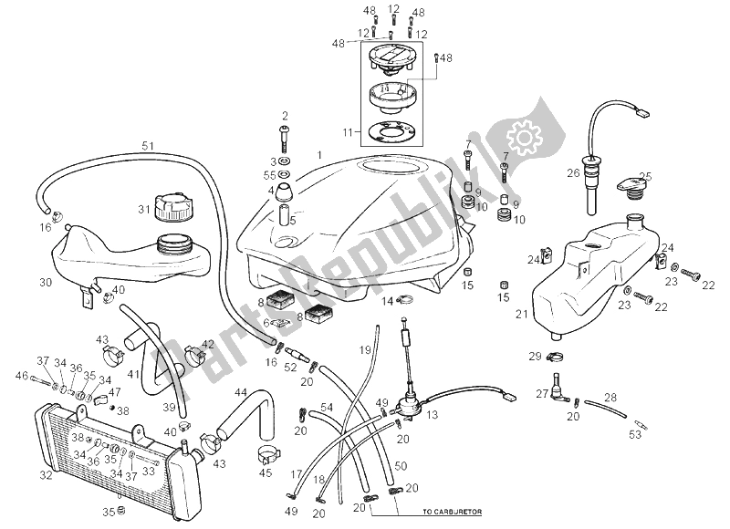 Toutes les pièces pour le Réservoir du Derbi GPR 50 Replica Malossi E2 2 VER 2007