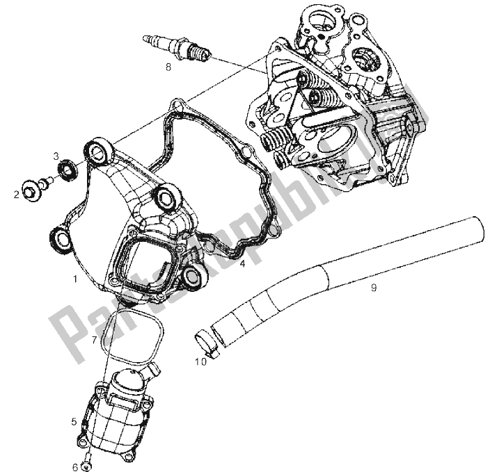 Toutes les pièces pour le Couverture De Tête du Derbi GP1 LOW Seat 125 CC E3 2 VER 2007