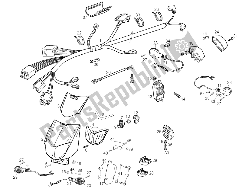 Toutes les pièces pour le Système électrique du Derbi Senda 50 SM Racer E1 2003