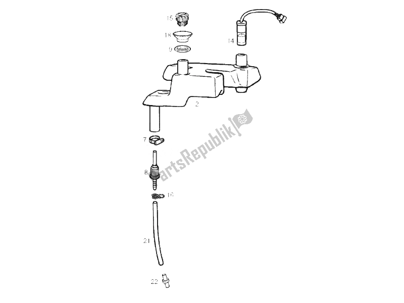 Toutes les pièces pour le Cuve à Mazout du Derbi Atlantis 50 2T Bullet 2010