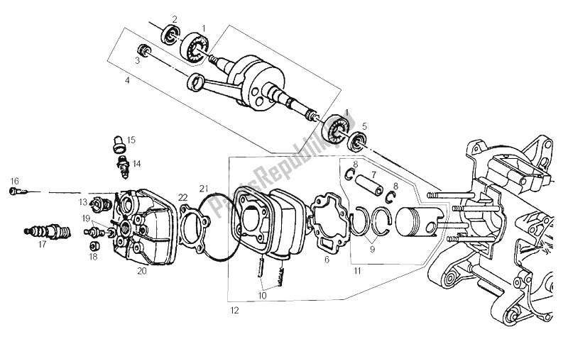 Wszystkie części do Wa? Nap? Dowy - Cylinder - T? Ok Derbi GP1 2A Edicion 50 2002