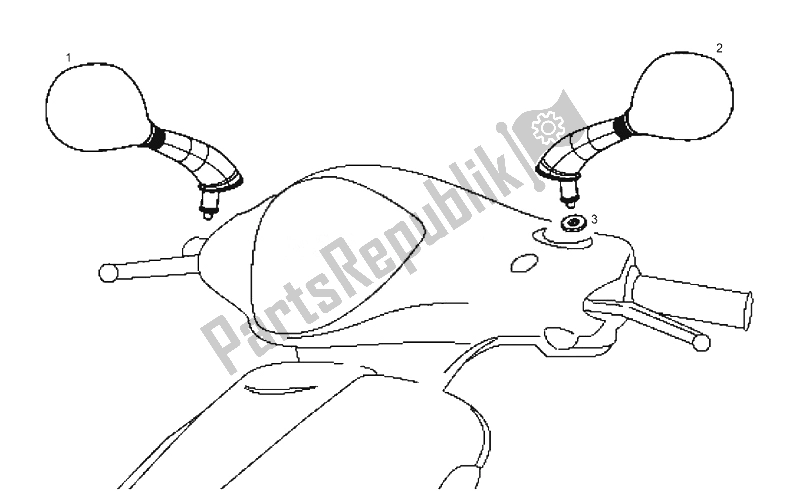 Todas las partes para Espejo Retrovisor (2) de Derbi Boulevard 125 CC 4T E3 2008