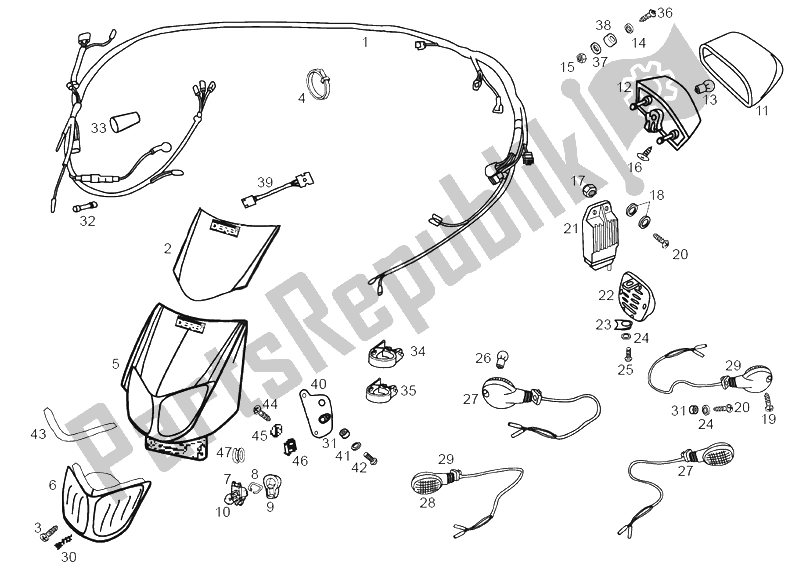 All parts for the Electrical System of the Derbi Senda 50 SM X Trem 2A Edicion 2003