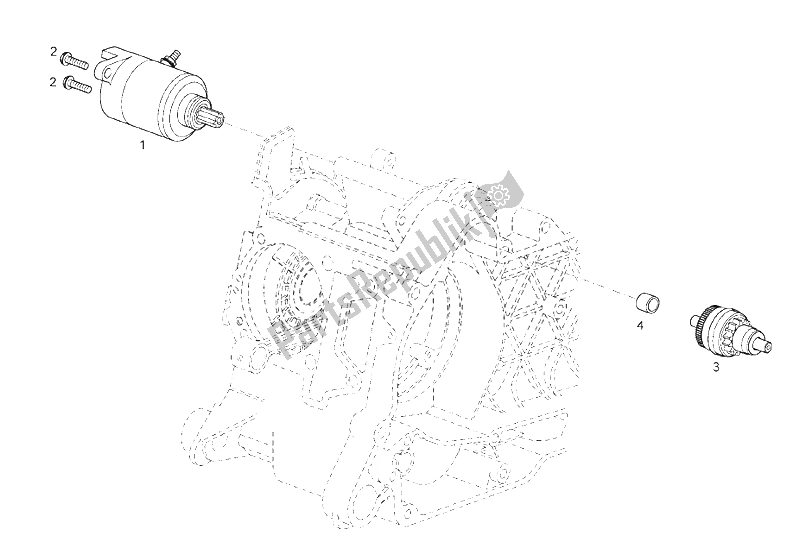 Toutes les pièces pour le Démarreur du Derbi Rambla 125 CC 250 E3 2007