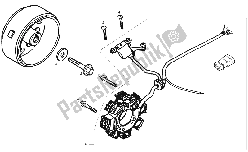 Todas las partes para Cdi Magneto Assy de Derbi Senda 125 SM 4T Baja E3 2007