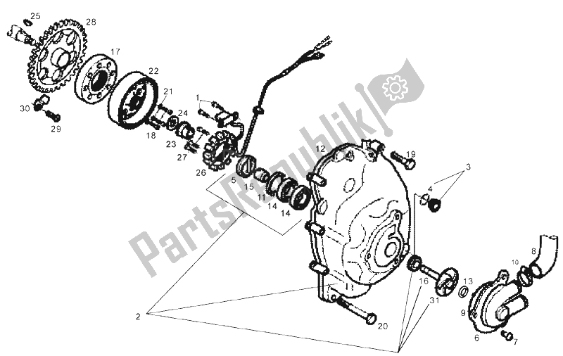 Toutes les pièces pour le Cdi Magneto Assy du Derbi GP1 250 CC E2 3 VER 2006